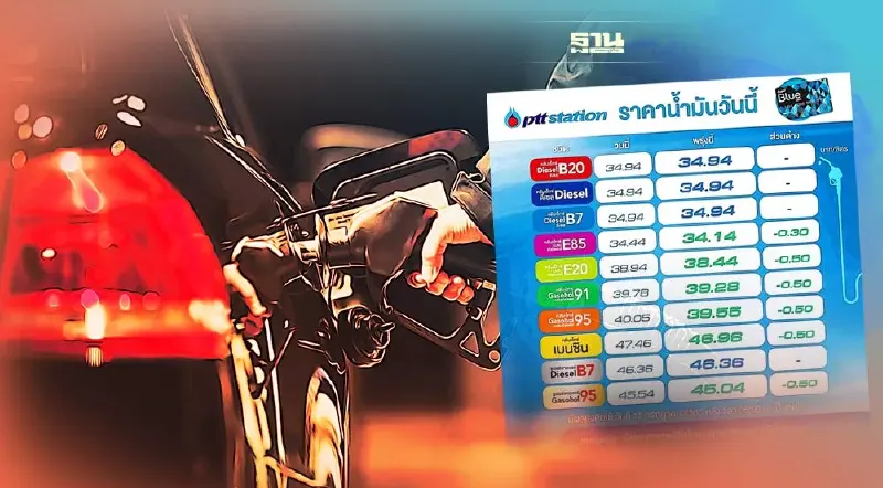 ราคาน้ำมันวันนี้ 2565 ล่าสุด 15 ก.ค. เบนซิน แก๊สโซฮอล์ลิตรละเท่าไหร่ เช็คเลย