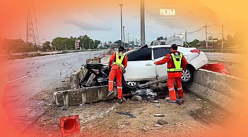 อุบัติเหตุมอเตอร์สาย 7 “ทล.” ตั้งกรรมการสอบ หลังพบผู้เสียชีวิตคารถ 12 ชม.