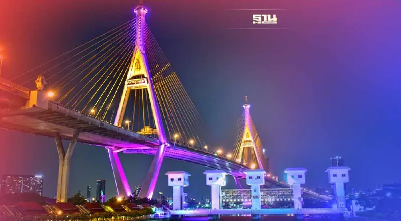 ส่อง 13 สะพานข้ามแม่น้ำเจ้าพระยาเปิดไฟประดับ ต้อนรับวันแม่ 2565