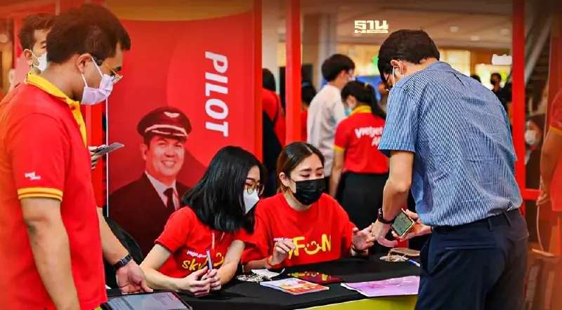 ไทยเวียตเจ็ทเปิดรับสมัครงานผ่านออนไลน์คนเข้าร่วมกว่า 10,000 คน