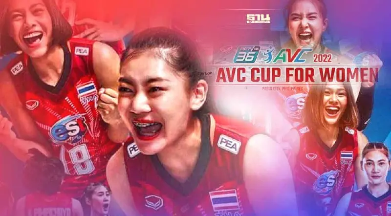 โปรแกรมถ่ายทอดสดวอลเลย์บอลหญิง AVC CUP 2022 วันที่ 27-28-29 ส.ค. 65