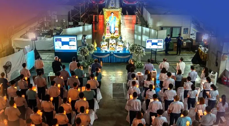 กลุ่มบริษัทบีทีเอส ร่วมจุดเทียนฯถวายพระพรชัยมงคลสมเด็จพระพันปีหลวง