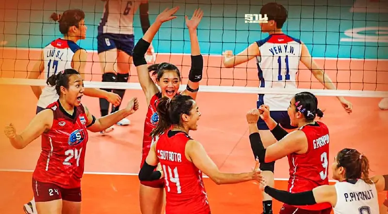 ผลวอลเลย์บอลหญิงไทย ชนะ ไชนีส ไทเป ทะลุเข้ารอบศึก AVC Cup 2022