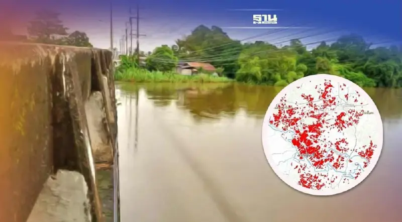 GISTDA เผยน้ำท่วมขังปราจีนบุรีแล้วกว่า 2.9 หมื่นไร่