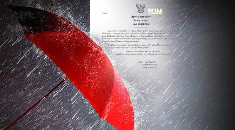 ประกาศกรมอุตุฯฉบับ 10 พายุหมาอ๊อน มีศูนย์กลางบริเวณเมืองฮานอย เวียดนาม