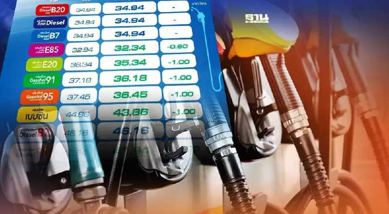 ราคาน้ำมันพรุ่งนี้บางจาก ปตท. ปรับลดเบนซิน แก๊สโซฮอล์ 0.60-1 บาท