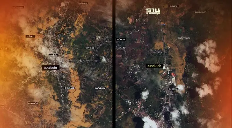 GISTDA เผยเพชรบูรณ์น้ำท่วมขังเกือบ 2 หมื่นไร่