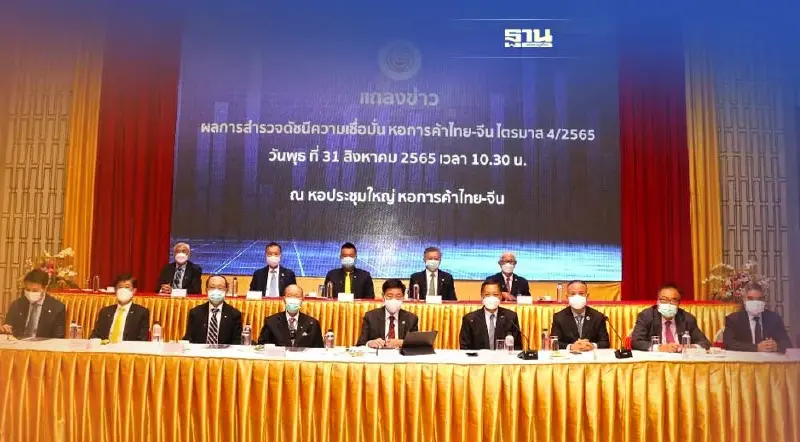 "หอการค้าไทย-จีน" ชี้นักธุรกิจเกินครึ่งมองเศรษฐกิจไทยปี 65 โตไม่ถึง 3.3%