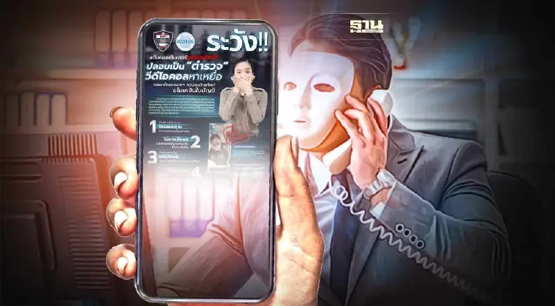 เตือนภัยมุกใหม่แก๊งคอลเซ็นเตอร์ ปลอมเป็นตำรวจวีดีโอคอลหลอกเหยื่อ