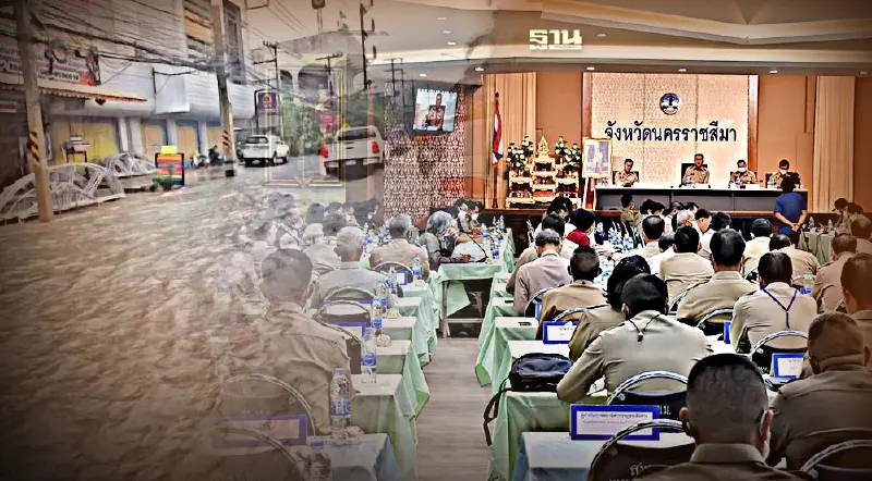 โคราชซ้อมแผนพร้อมรับมือ"โนรู"ป้องเต็มที่"โรงพยาบาล-เขตเศรษฐกิจเมือง"