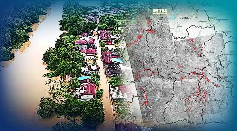 อิทธิพลพายุโนรูเข้าไทย เช็คพื้นที่น้ำท่วมภาคอีสานที่นี่