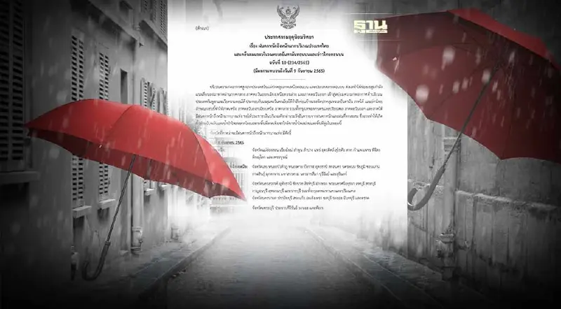 ประกาศกรมอุตุฯฉบับ 10 เตือนไทยฝนตกหนักถึงหนักมาก จังหวัดไหนบ้าง เช็คเลย