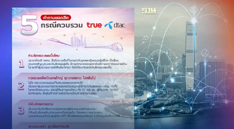 “TRUE” เร่งสร้างความเข้าใจปมควบรวม “DTAC” อ้างประกาศ กสทช.ปี 61รวมธุรกิจ “TRUE” เร่งสร้างความเข้าใจปมควบรวม “DTAC” อ้างประกาศ กสทช.ปี 61รวมธุรกิจ