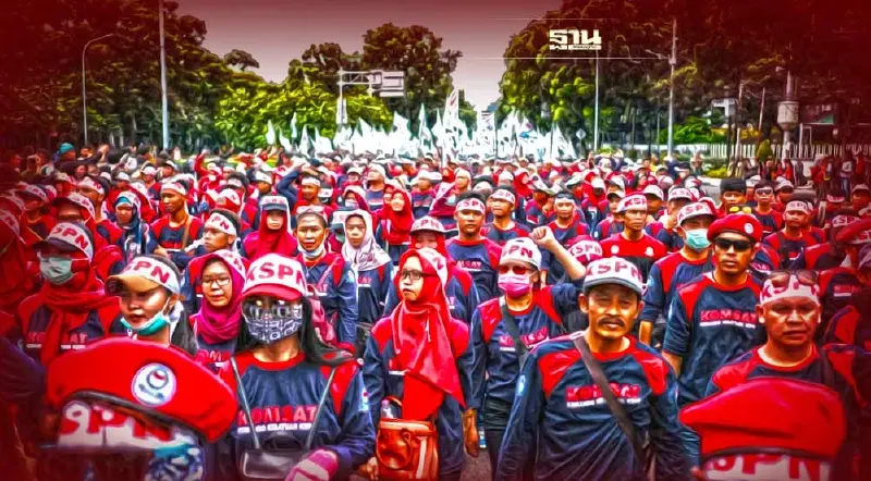 อินโดฯลุกฮือประท้วงรัฐบาล ขอขึ้นค่าแรงขั้นต่ำทั่วประเทศ