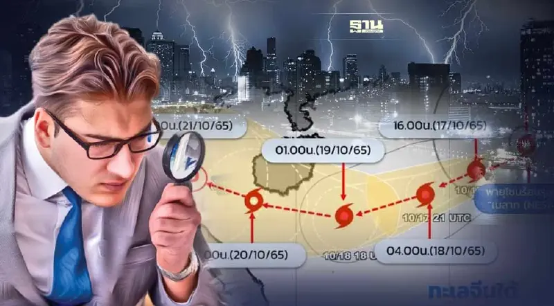 เส้นทางพายุเนสาท จ่อเคลื่อนเข้าใกล้ชายฝั่งเวียดนามตอนบน 20-21 ต.ค.นี้