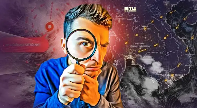 กรมอุตุฯ อัพเดทเส้นทางพายุไซโคลน "สีตรัง” (SITRANG)