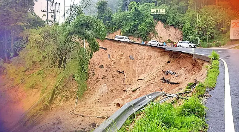 อัพเดทเหตุดินสไลด์ทางขึ้นเขาป่าตอง หลังจ.ภูเก็ตสั่งปิดเส้นทางขึ้น-ลง
