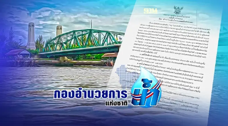 กอนช. ออกประกาศเฝ้าระวังระดับน้ำบริเวณแม่น้ำเจ้าพระยา ตั้งแต่ 1 ต.ค.นี้
