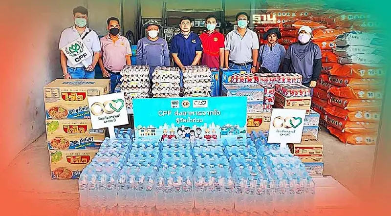 "ซีพีเอฟ" ส่งอาหารจากใจ สู้ภัยน้ำท่วมใหญ่ “สิงห์บุรี”