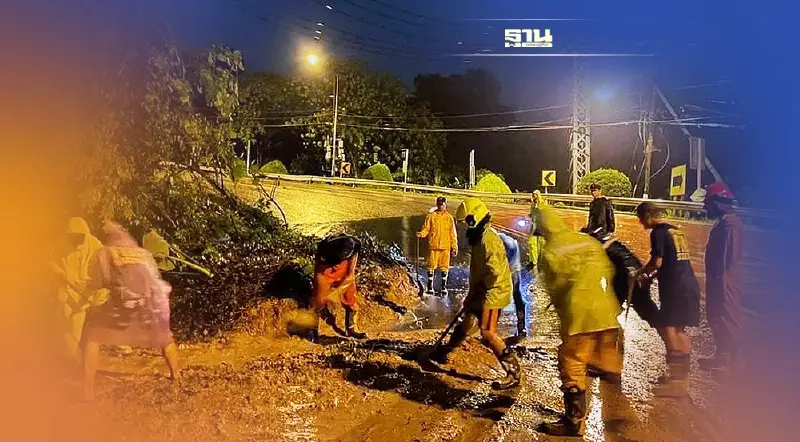 น้ำท่วม “ภูเก็ต”ประชาชนพื้นที่อำเภอกะทู้ รับผลกระทบ 5 ชุมชน