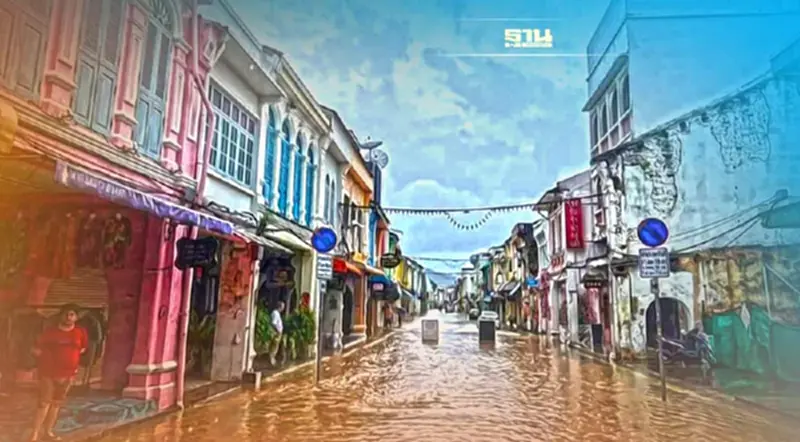 ภูเก็ตน้ำท่วมฝนตกหนักวิกฤตสุดในรอบ 50 ปี ถนน 9 เส้นทางหลักรถผ่านไม่ได้แล้ว ภูเก็ตน้ำท่วมฝนตกหนักวิกฤตสุดในรอบ 50 ปี ถนน 9 เส้นทางหลักรถผ่านไม่ได้แล้ว