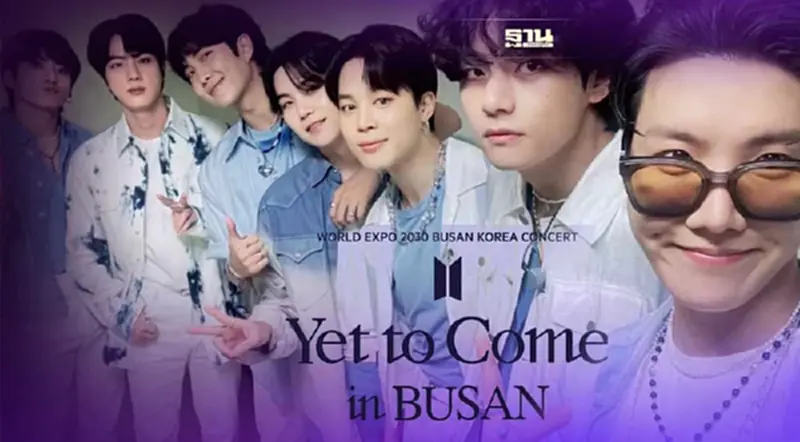BTS จัดฟรีคอนเสิร์ตกระหึ่มปูซาน ลุ้นเกาหลีใต้คว้าเจ้าภาพ “เวิลด์เอ็กซ์โป” BTS จัดฟรีคอนเสิร์ตกระหึ่มปูซาน ลุ้นเกาหลีใต้คว้าเจ้าภาพ “เวิลด์เอ็กซ์โป”