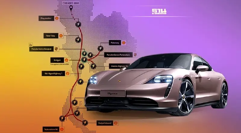 ปอร์เช่-เชลล์ ขยายสถานีชาร์จ EV แบบ DC 360 กิโลวัตต์ ในไทย