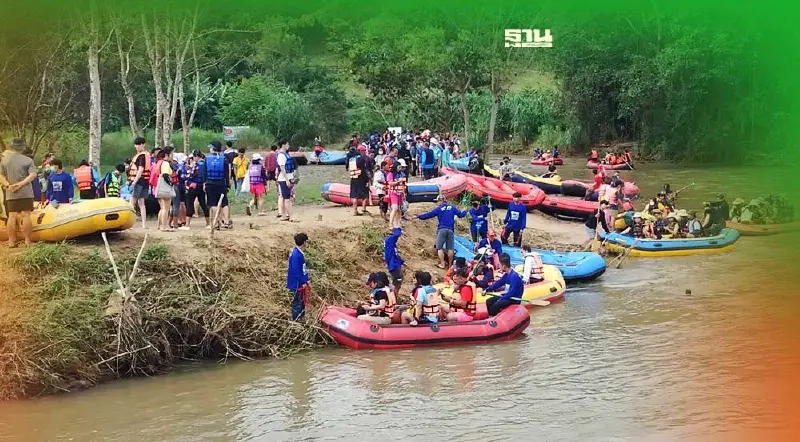 ตากคึกคักคนแห่ล่องแพชมอันซีนอุ้มผาง-น้ำตกทีลอซู