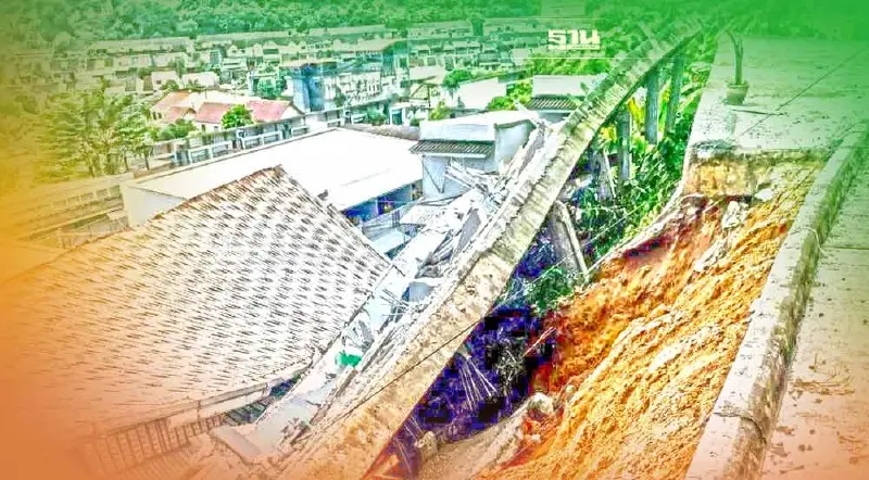 ภูเก็ตอลหม่านบ้านเช่าตึก2ชั้นถล่มชี้"บ้านเนินเขา"ระวัง