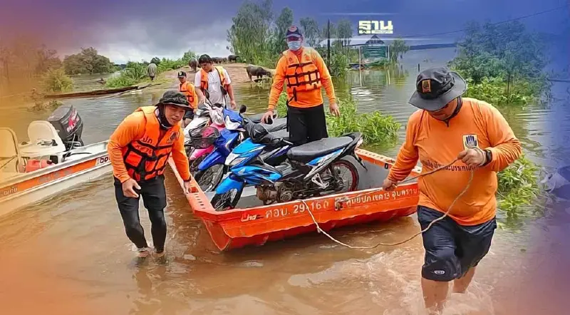อัพเดท"พายุเข้าไทย" อิทธิพลพายุโนรู ยังมีน้ำท่วมในพื้นที่ 10 จังหวัด