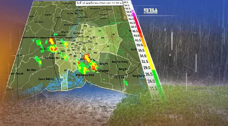 พยากรณ์ฝน กรุงเทพฯ-ปริมณฑล "เรดาร์"พบกลุ่มฝนพื้นที่ไหนบ้าง เช็คเลย