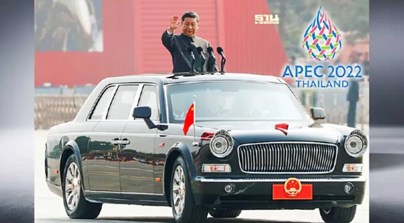 รถผู้นำจีน FAW HONGQI H9 อวดโฉมความล้ำหน้า ใน APEC 2022 THAILAND รถผู้นำจีน FAW HONGQI H9 อวดโฉมความล้ำหน้า ใน APEC 2022 THAILAND