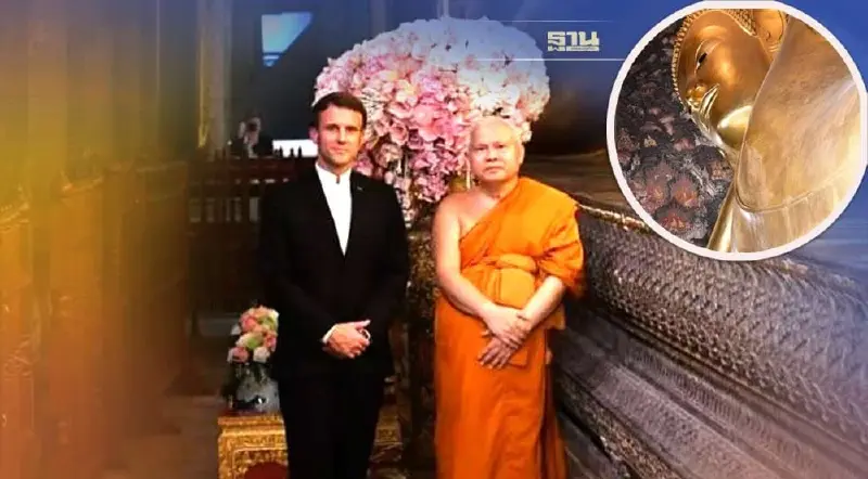 ปธน.ฝรั่งเศส "มาครง" เยี่ยมชมวัดโพธิ์-ทัวร์รอบกรุง