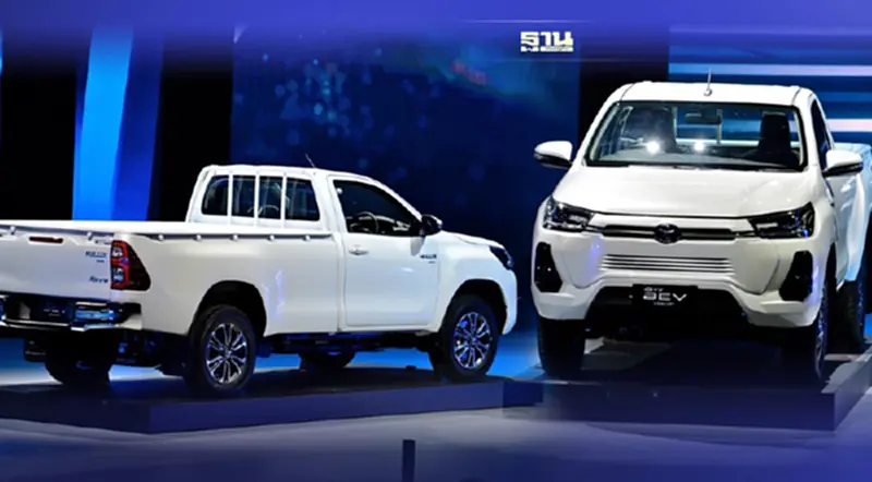 โตโยต้า ประกาศแผนผลิตรถกระบะไฟฟ้า Toyota Hilux Revo EV ในไทย เปิดตัวปี 2023 โตโยต้า ประกาศแผนผลิตรถกระบะไฟฟ้า Toyota Hilux Revo EV ในไทย เปิดตัวปี 2023