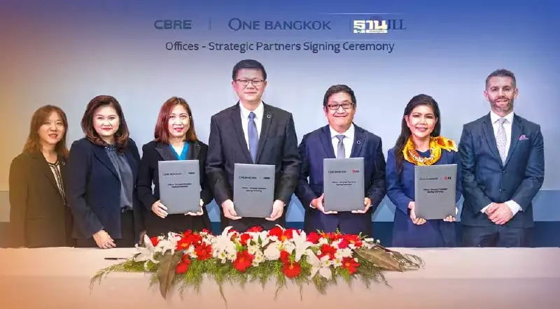 วัน แบงค็อก  ตั้ง ซีบีอาร์อี และเจแอลแอลเป็นตัวแทนจัดหาผู้เช่าอาคาร