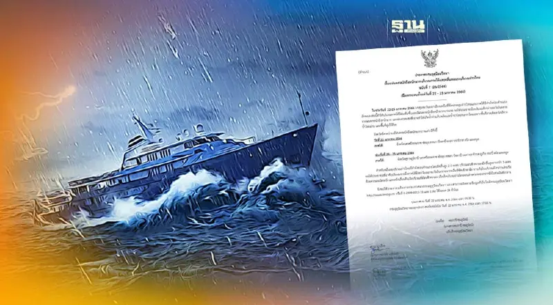 ประกาศกรมอุตุฯฉบับ 7 ภาคใต้ฝนตกหนักถึงหนักมาก-คลื่นลมแรง