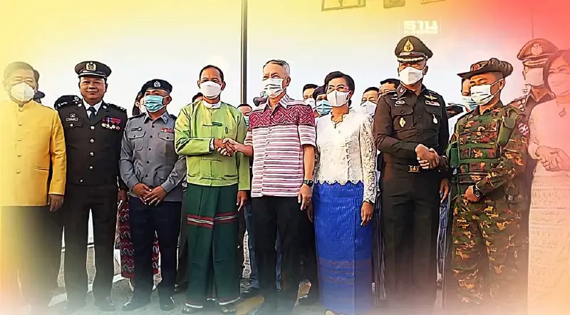 แม่สอดคักคัก ผู้ว่า"ตาก-เมียวดี"ร่วมเปิดสะพานมิตรภาพฯ1