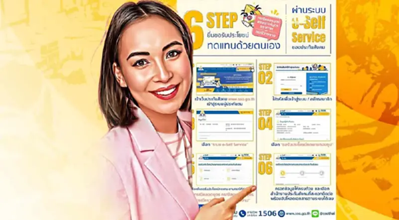 เปิด6ขั้นตอนยื่นรับประโยชน์ทดแทน"ประกันสังคม"ผ่าน e-Self Service เปิด6ขั้นตอนยื่นรับประโยชน์ทดแทน"ประกันสังคม"ผ่าน e-Self Service