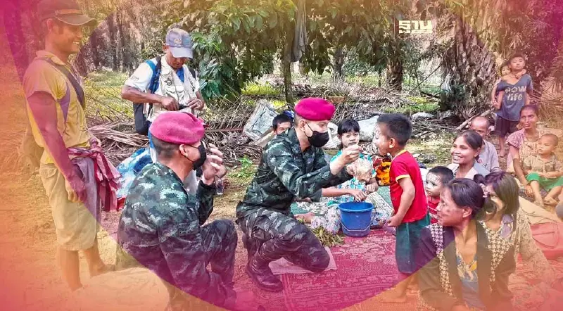 ทหารเมียนมาปะทะกะเหรี่ยงชาวบ้านนับร้อยหนีภัยข้ามแดนเข้าไทยที่กระบุรี