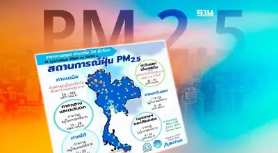 16 จังหวัดอันตราย พบปริมาณค่าฝุ่น PM 2.5 เกินมาตรฐาน