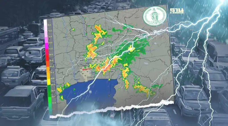 กทม.ฝนตกหนักหลายเขต กระทบการจราจร-รถติด เช็คเลย