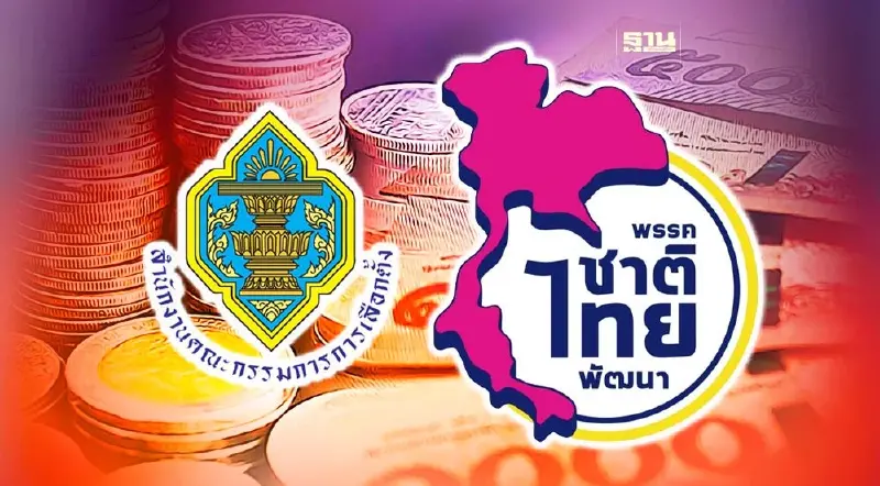 กกต.เปิดยอดเงินบริจาค ธ.ค.65 " ชาติไทยพัฒนา"สูงสุด 23.5 ล้าน