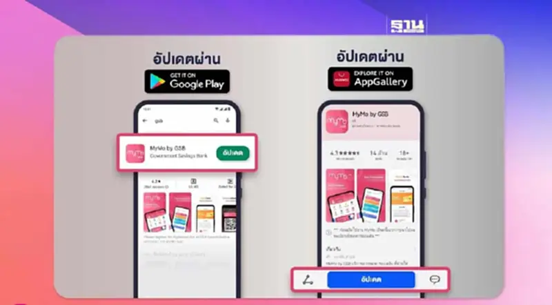 ธนาคารออมสิน แจ้งผู้ใช้แอนดรอยด์ อัพเดตแอป MyMo ด่วน! ธนาคารออมสิน แจ้งผู้ใช้แอนดรอยด์ อัพเดตแอป MyMo ด่วน!