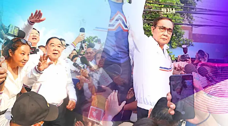 2 ป."ตู่-ป้อม'  นั่งข้างกัน ร่วมลุ้นเบอร์ผู้สมัครกทม.