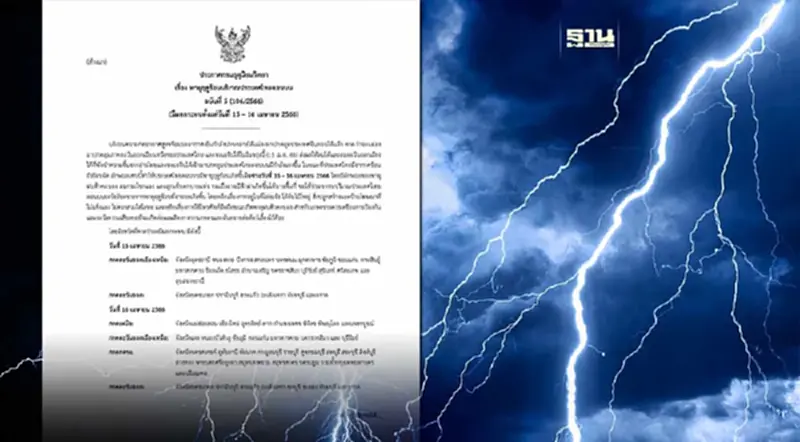 พายุฤดูร้อนถล่มไทยส่งท้ายเทศกาลสงกรานต์ 15 - 16 เม.ย. นี้ พายุฤดูร้อนถล่มไทยส่งท้ายเทศกาลสงกรานต์ 15 - 16 เม.ย. นี้