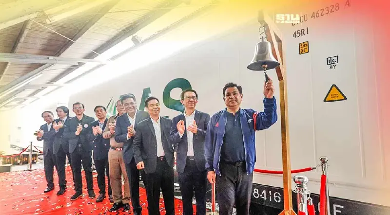 ปล่อยแล้ว ขบวนรถไฟครั้งประวัติศาสตร์  5 วัน "ทุเรียน" จากมาบตาพุดถึงกว่างโจว