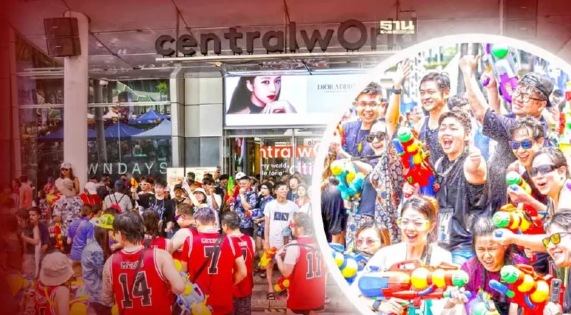 ยิ่งดึก ยิ่งคึกคัก เทศกาลสงกรานต์ “เซ็นทรัลเวิลด์” นักท่องเที่ยวทะลัก
