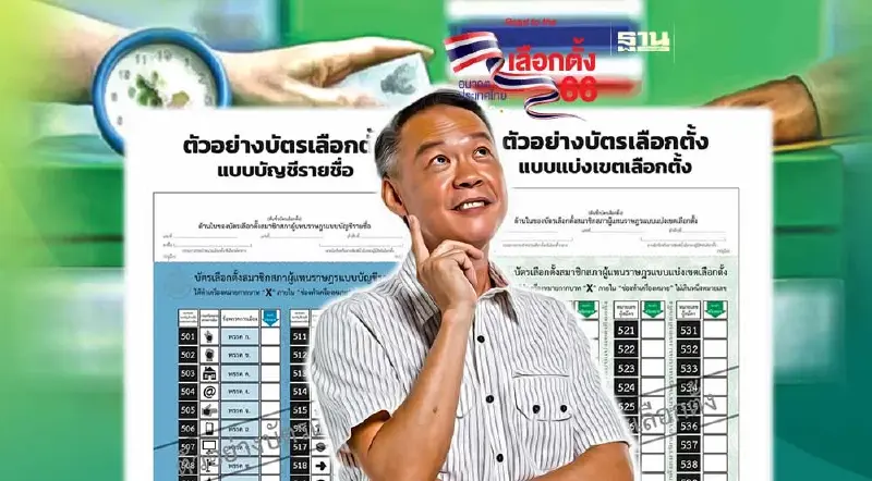 รู้จักบัตรเลือกตั้ง 2566 บัตรบัญชีรายชื่อ-แบ่งเขตต่างกันอย่างไรเช็คเลย