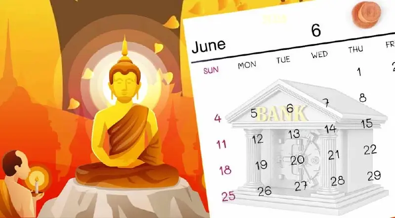 วันวิสาขบูชา 2566 "ธนาคาร" ประกาศหยุดไหม