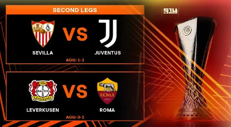 ยูโรปา ลีกคืนนี้ เซบีย่า VS ยูเวนตุส -เลเวอร์คูเซ่น VS โรม่า ดูบอลสดที่นี่